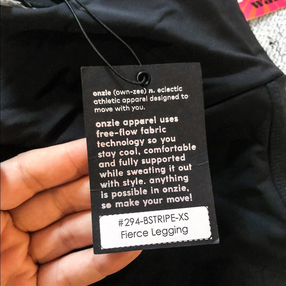 SOLD Onzie NWT black mesh pants size XS - Picture 5 of 7